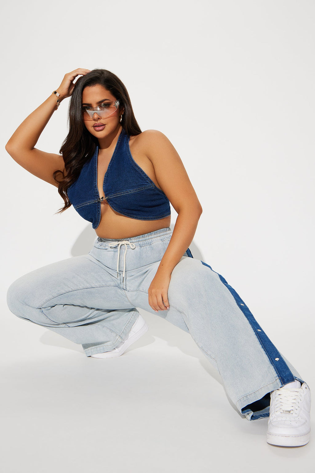 Too Many Chances Waist Tie Wide Leg Jeans - Light Wash