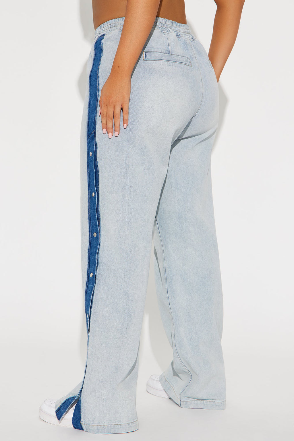 Too Many Chances Waist Tie Wide Leg Jeans - Light Wash