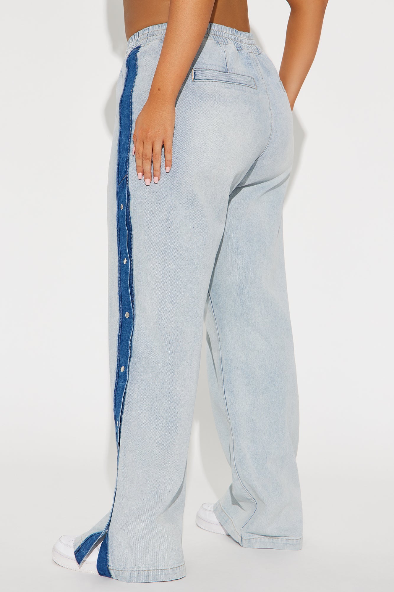 Too Many Chances Waist Tie Wide Leg Jeans - Light Wash