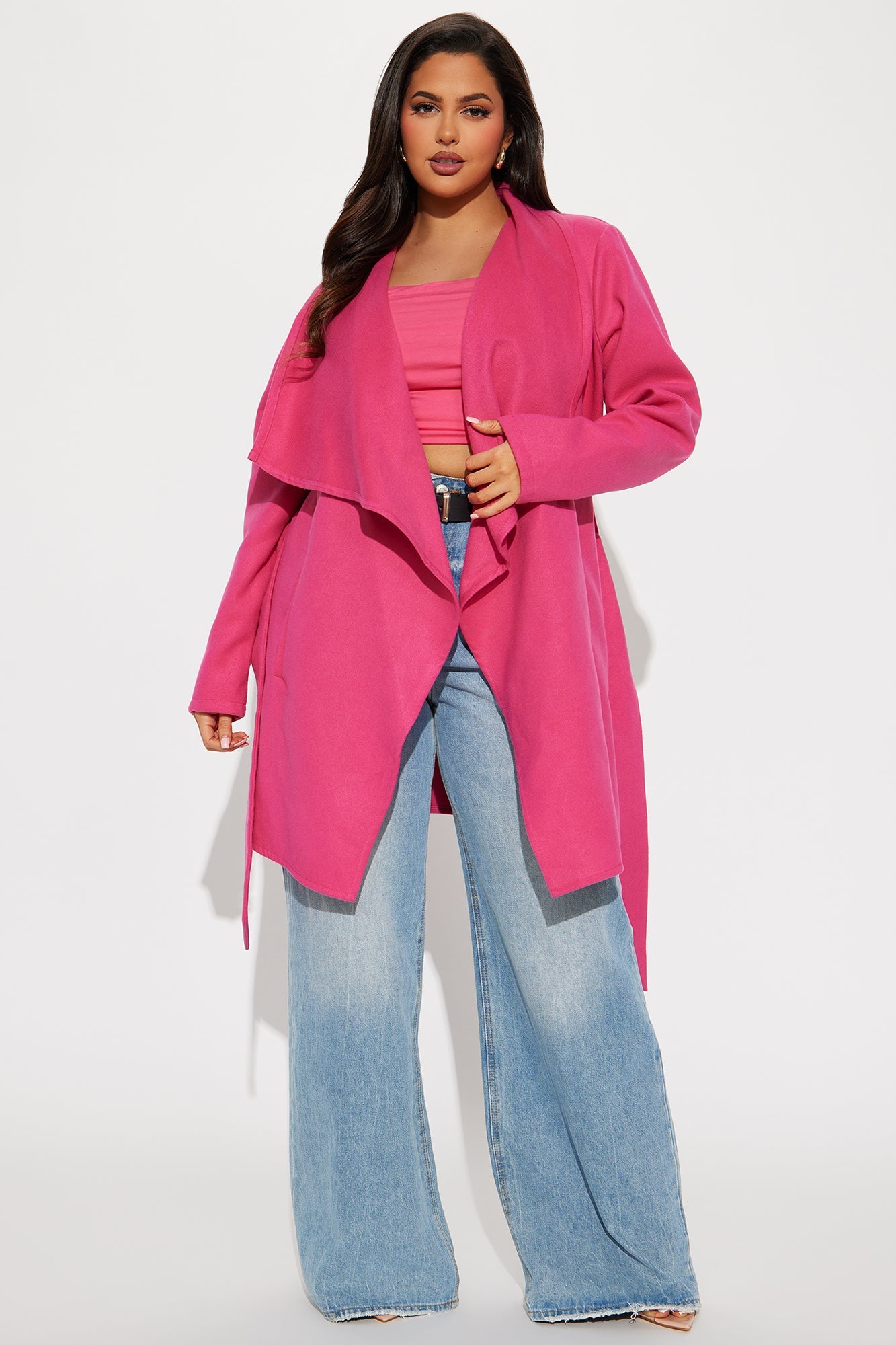 Manhattan Coat - Fuchsia