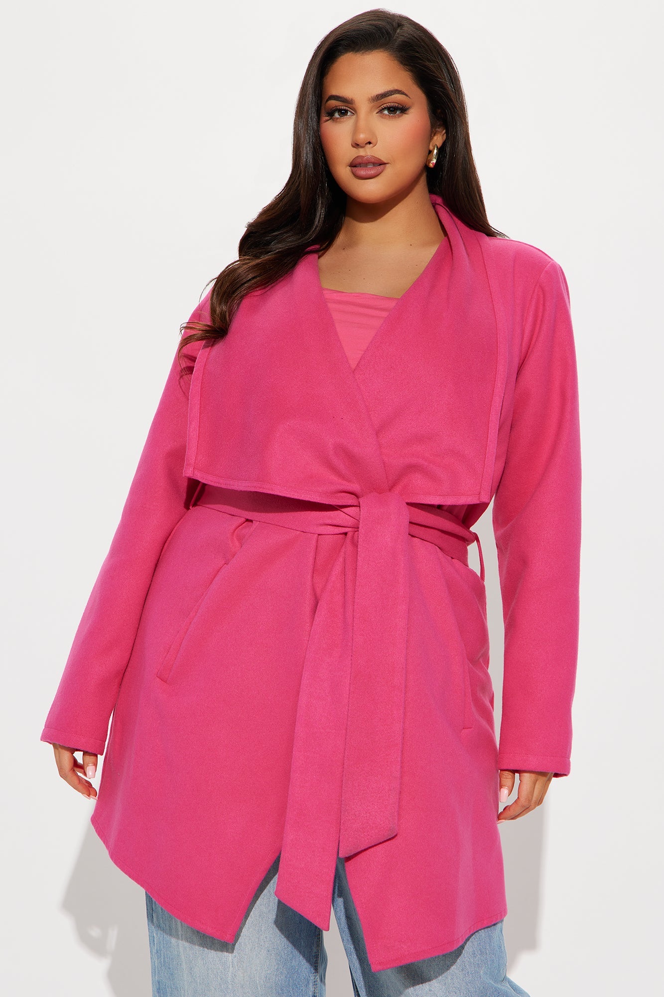 Manhattan Coat - Fuchsia