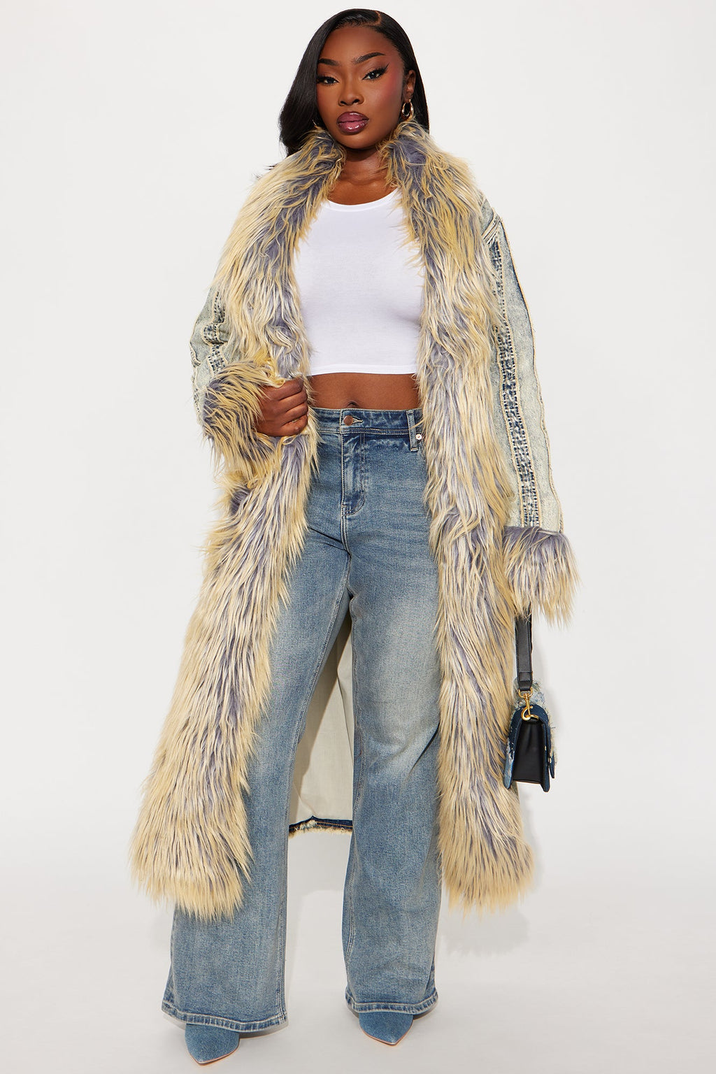 Love Me Not Washed Denim Trench - Vintage Wash