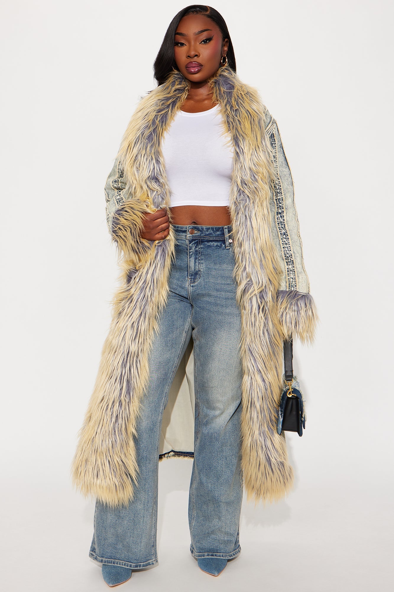 Love Me Not Washed Denim Trench - Vintage Wash