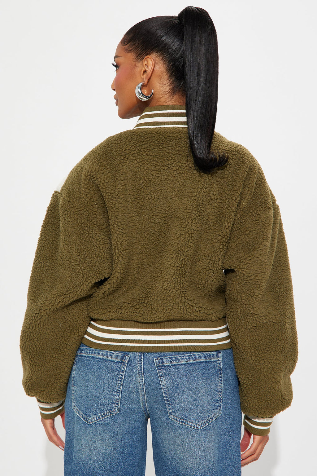 Lynette Varsity Jacket - Green/combo