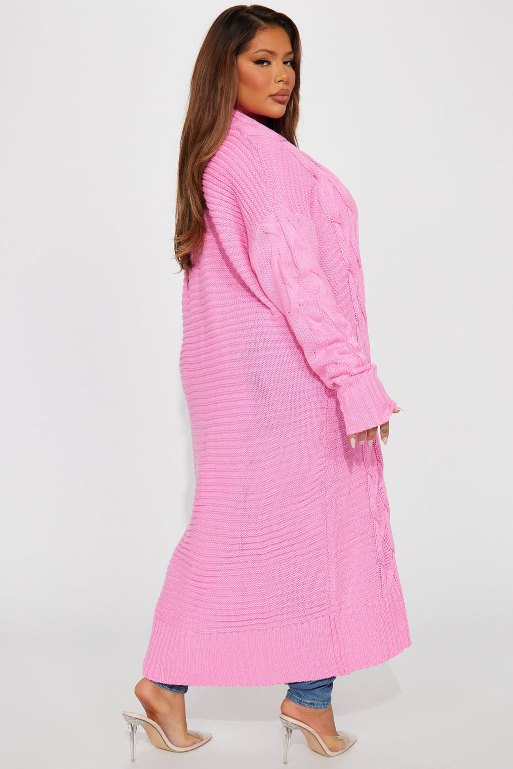 Aneria Long Cardigan - Pink