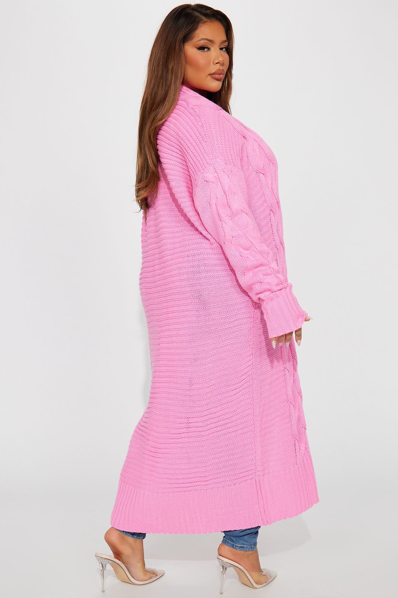 Aneria Long Cardigan - Pink