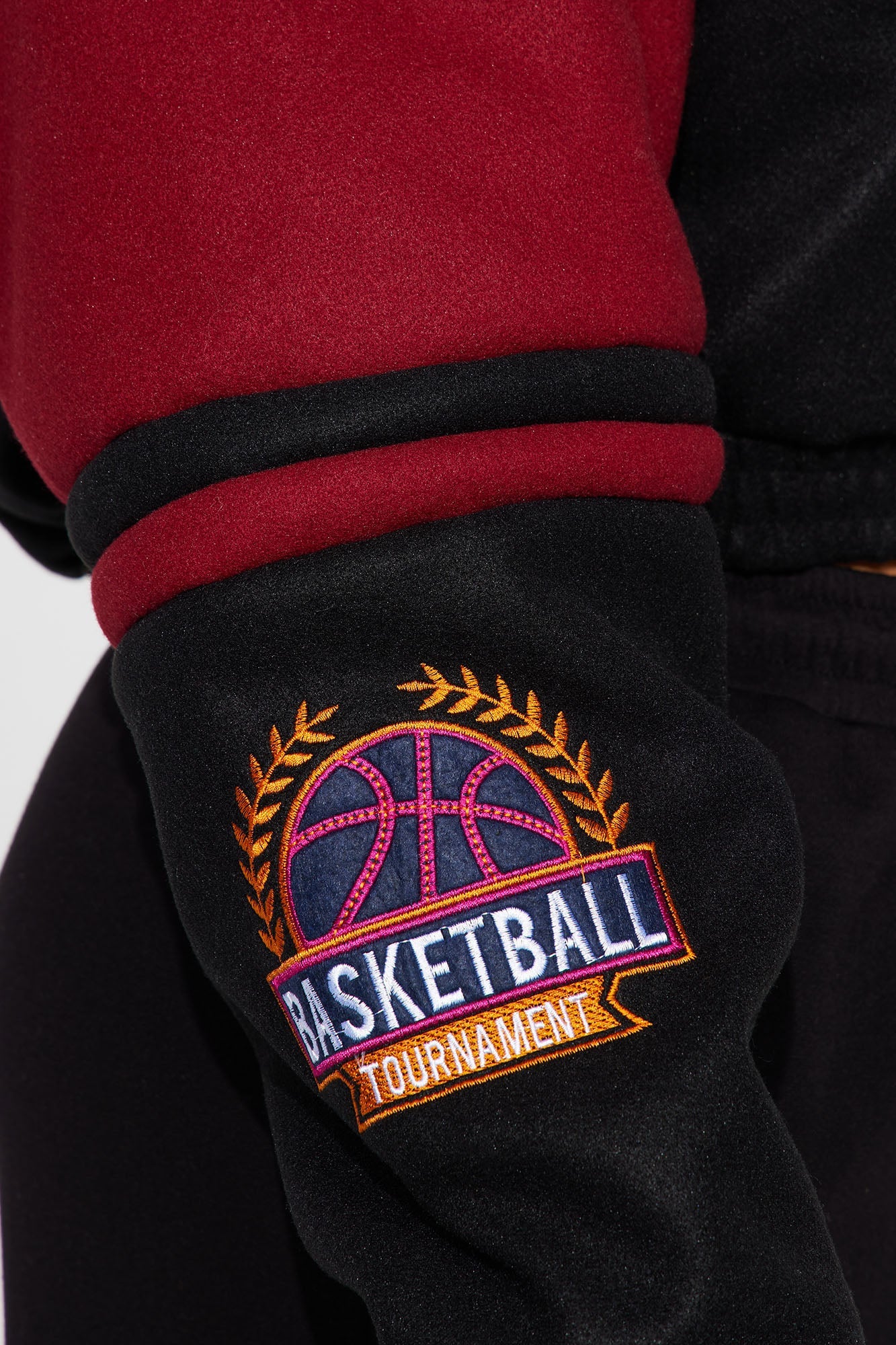 Brooklyn Hottie Bomber Jacket - Burgundy