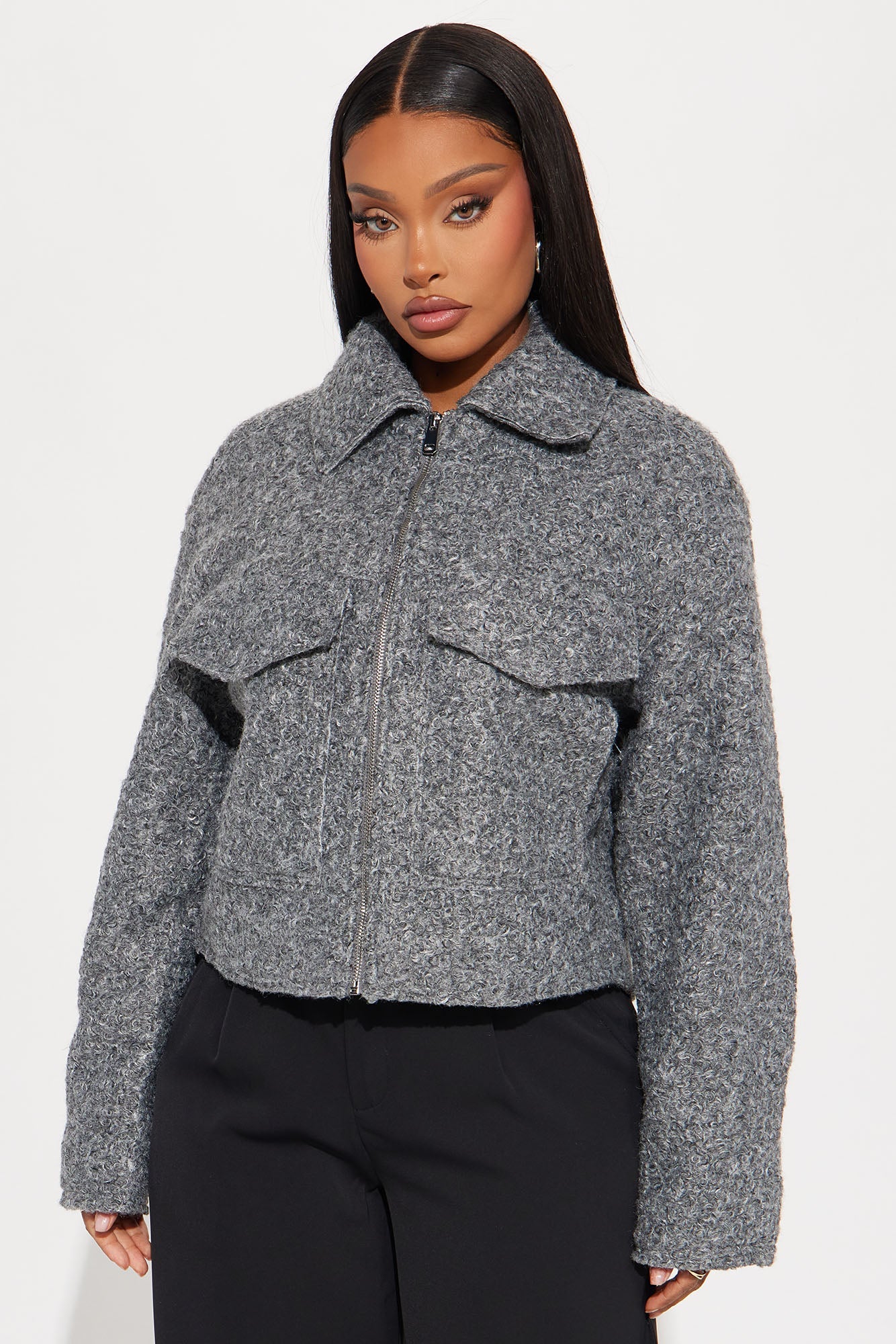 Sierra Sherpa Jacket - Grey