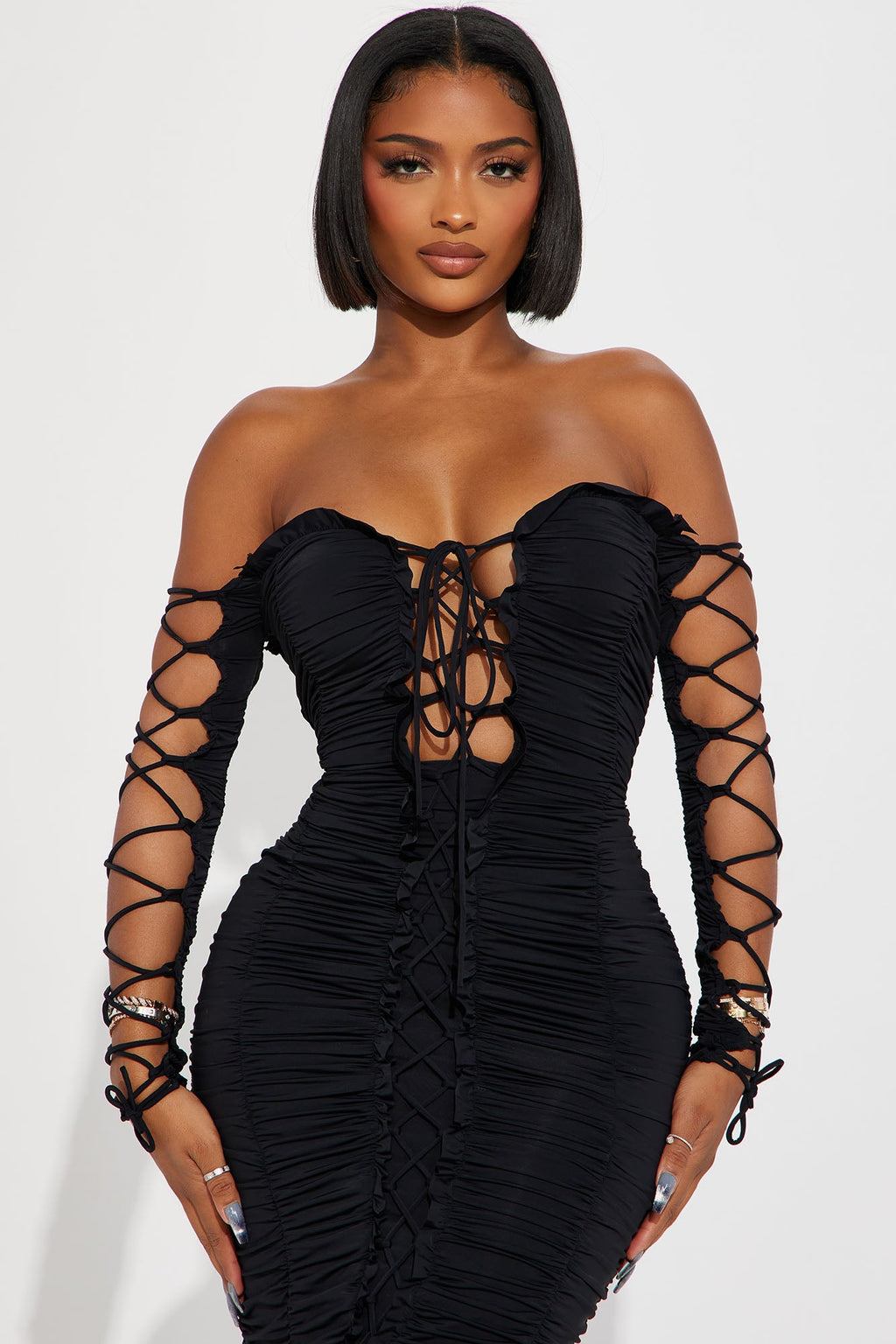 Time to Slay Midi Dress - Black