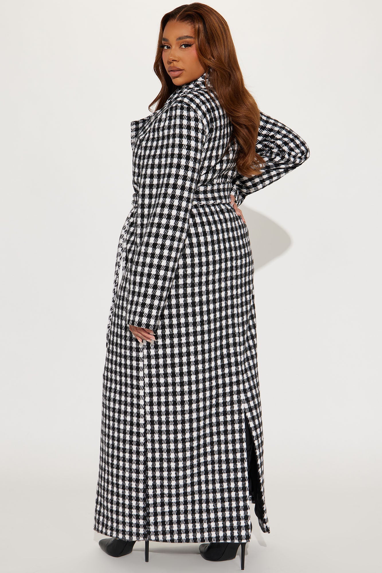 Her Favorite Houndstooth Coat - Black/combo