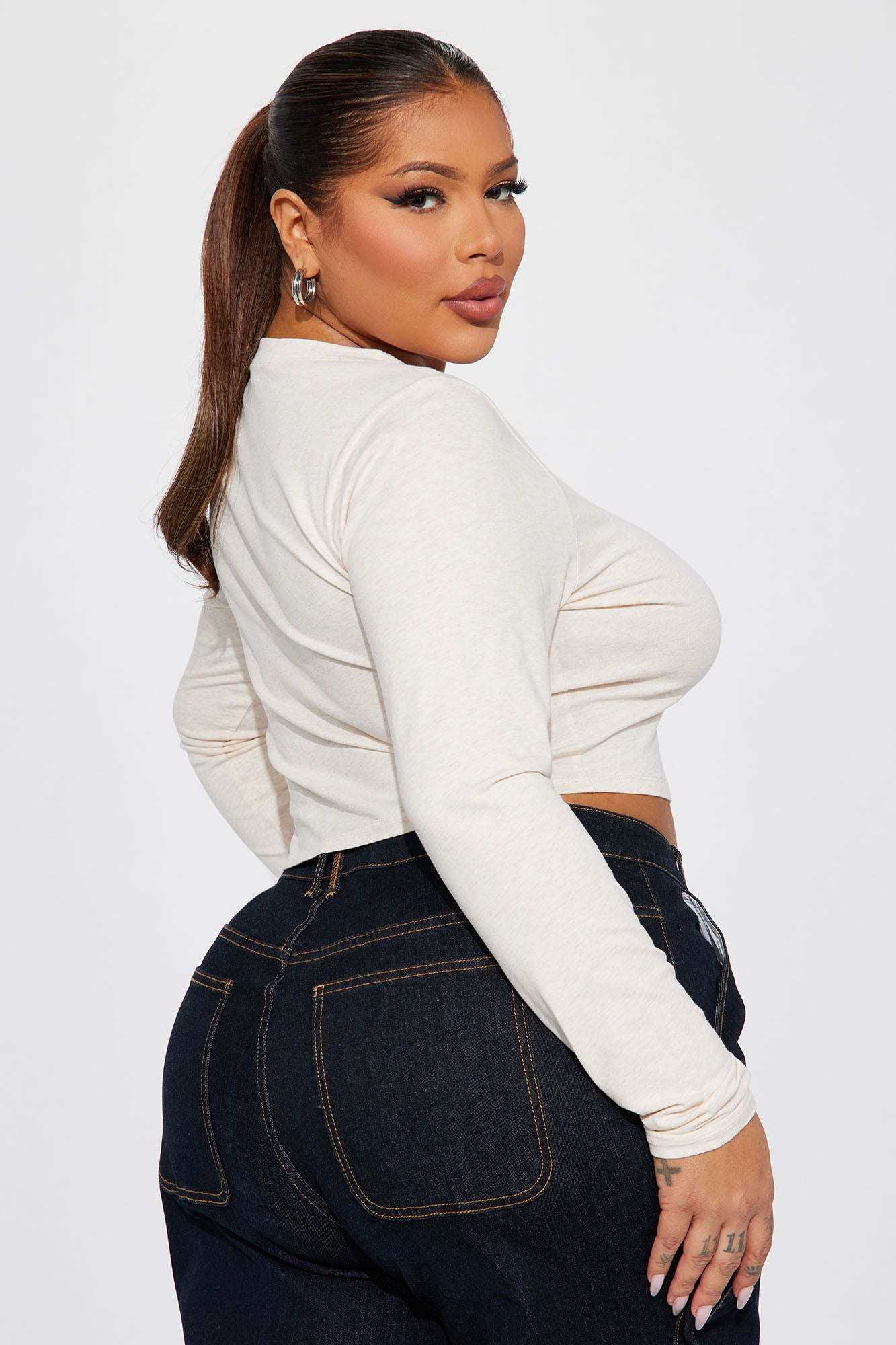 Robin Long Sleeve Top - Oatmeal