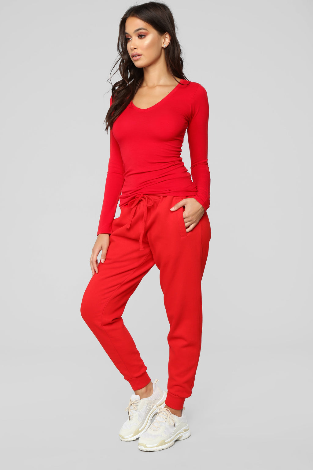 Your Everyday Long Sleeve Tee - Red