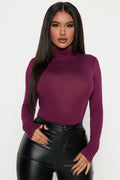 Pamela Turtle Neck Long Sleeve Top - Magenta