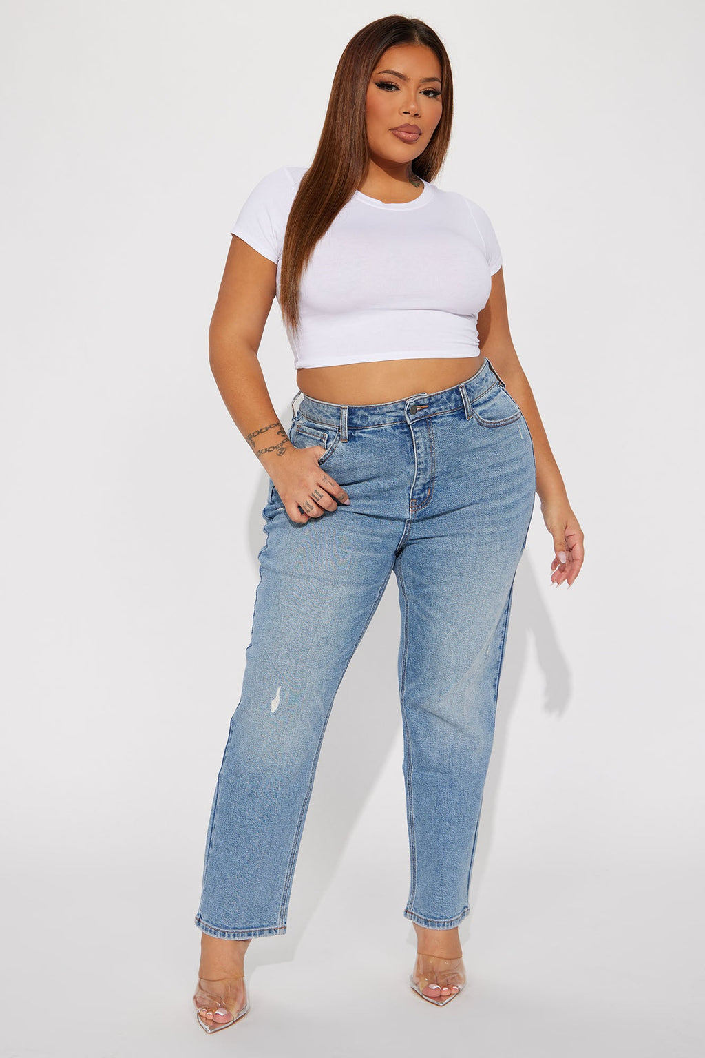 Mama Said 90s High Rise Mom Jeans - Medium Wash