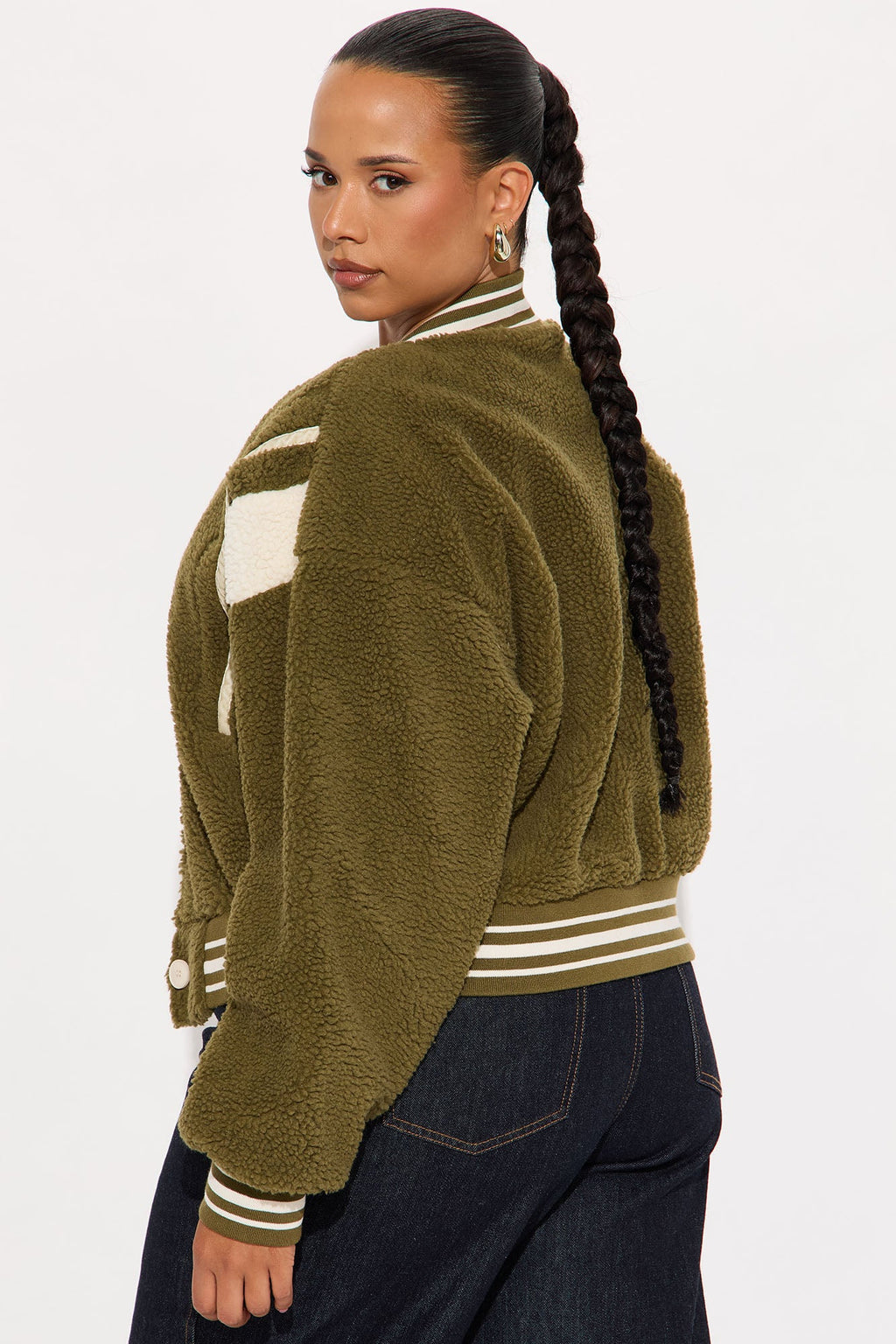 Lynette Varsity Jacket - Green/combo