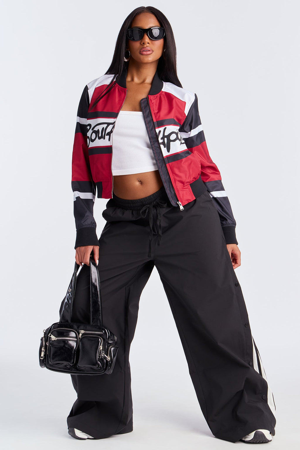 Southpole Originals Bomber Jacket - Red/combo