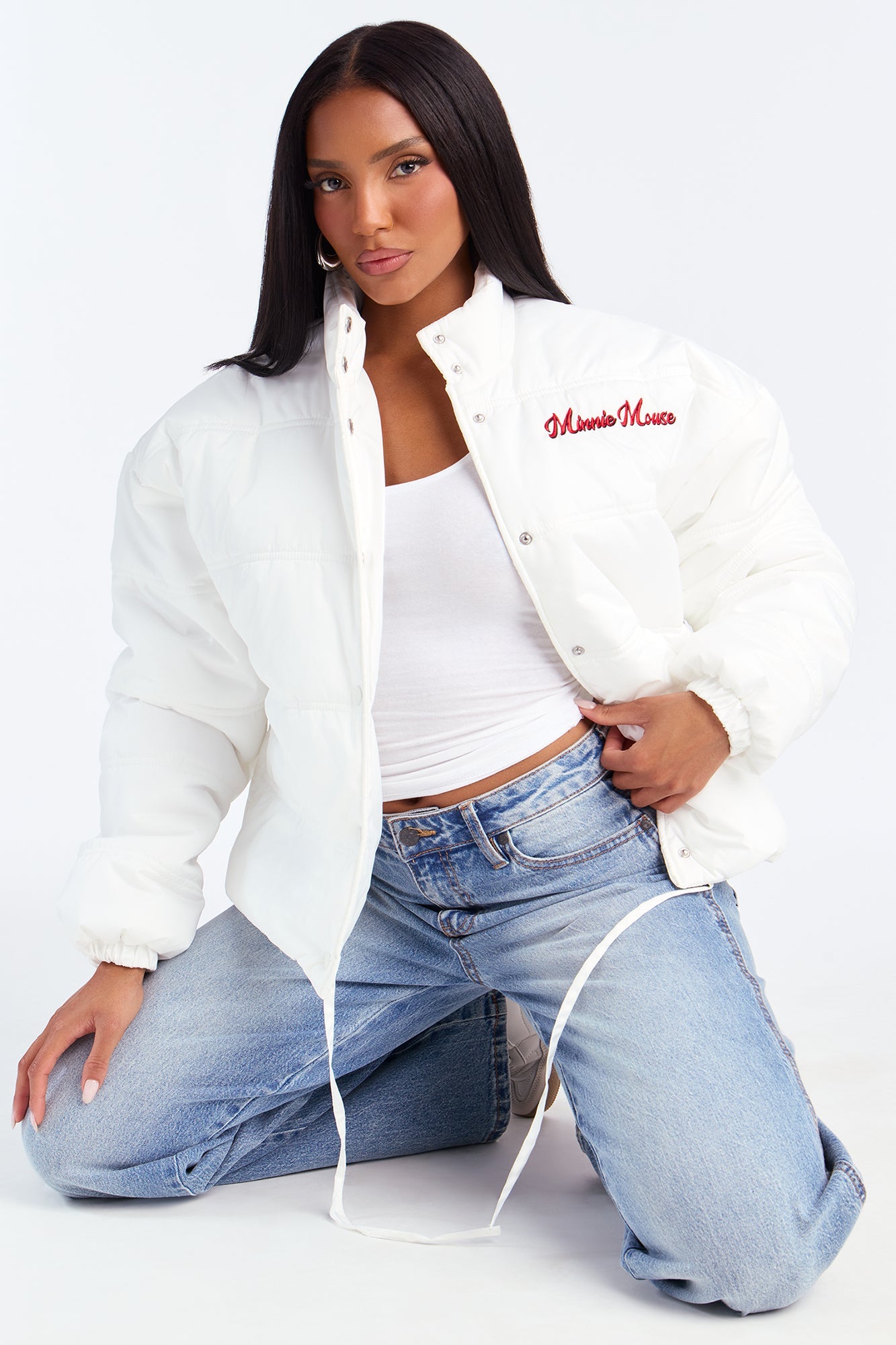 Minnie Magic Puffer Jacket - White