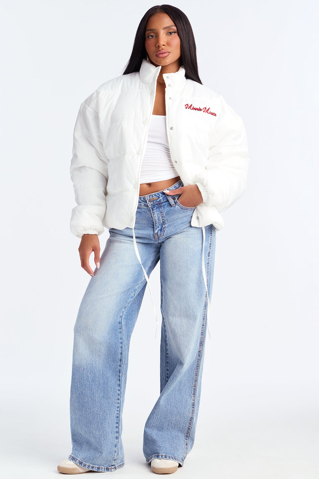 Minnie Magic Puffer Jacket - White