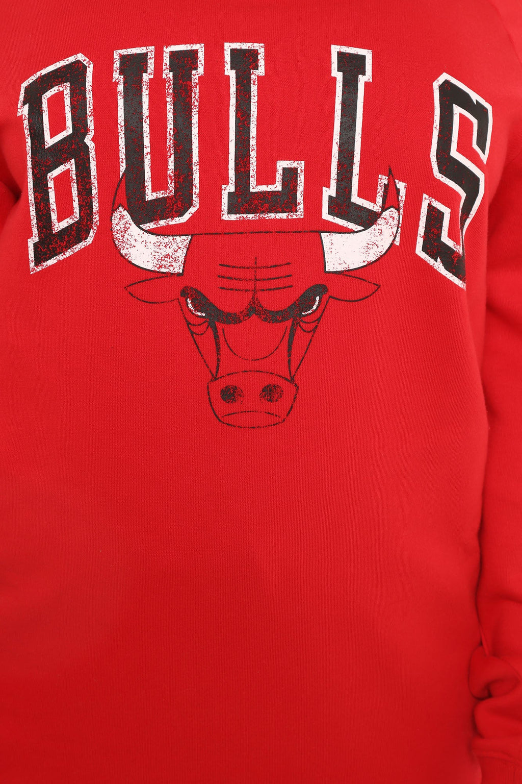 Beat The Buzzer Bulls Off Shoulder Sweatshirt - Red
