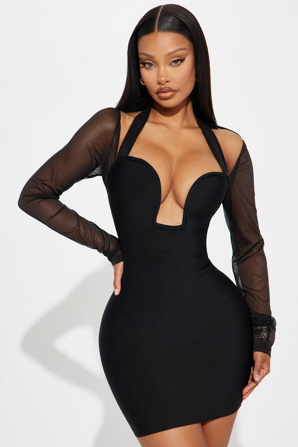Crave More Bandage Mini Dress - Black