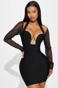 Crave More Bandage Mini Dress - Black