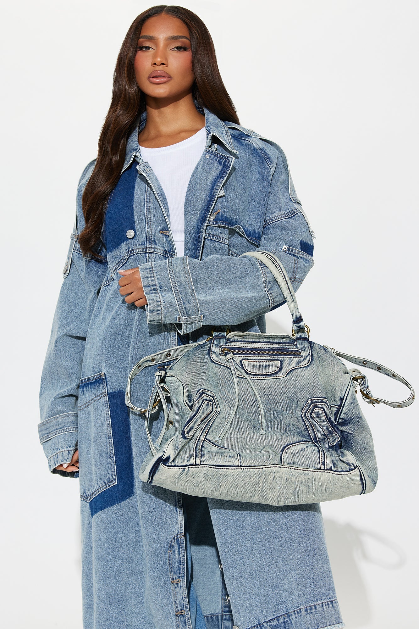 Denim On Denim Handbag - Denim