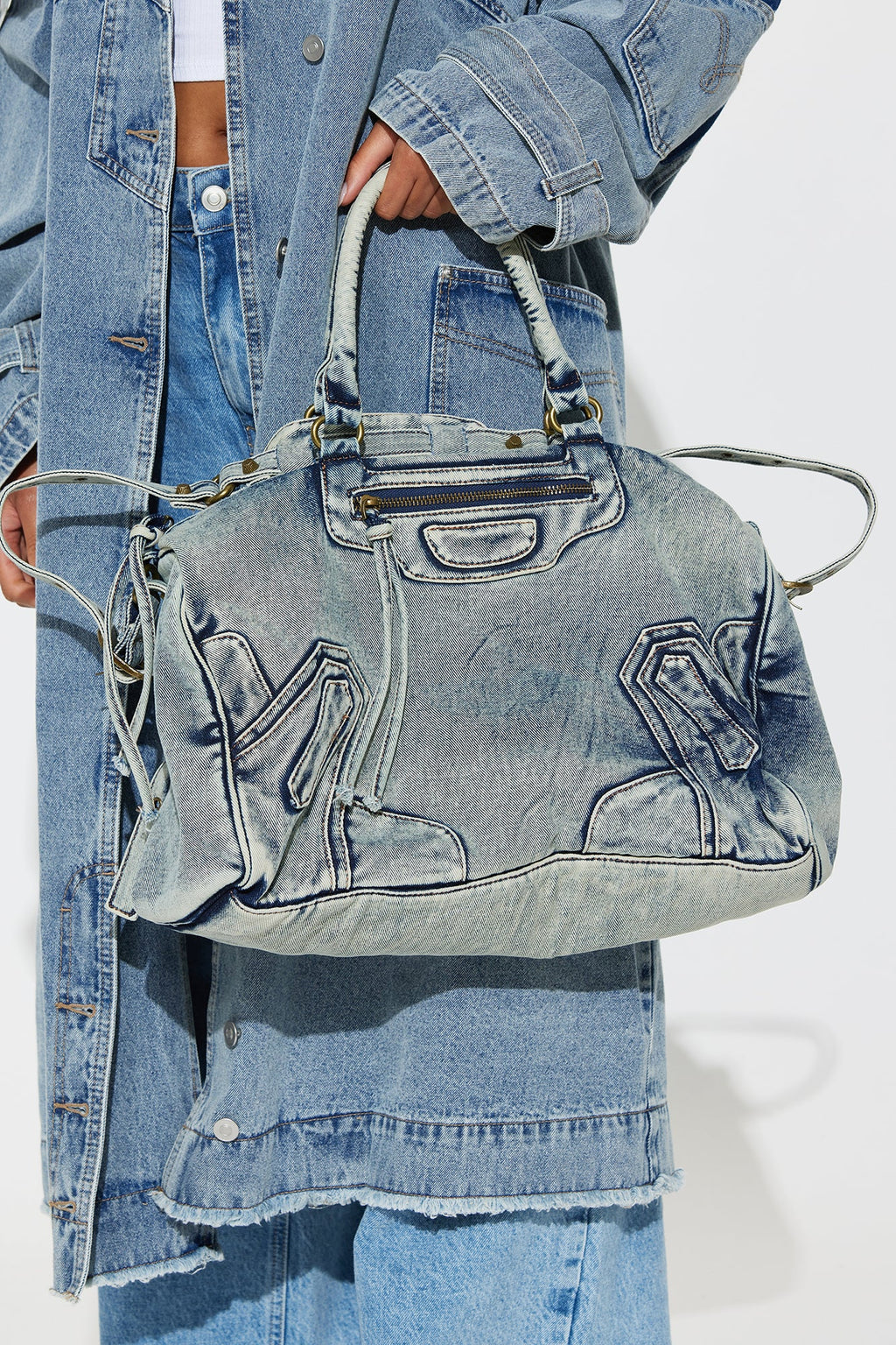 Denim On Denim Handbag - Denim