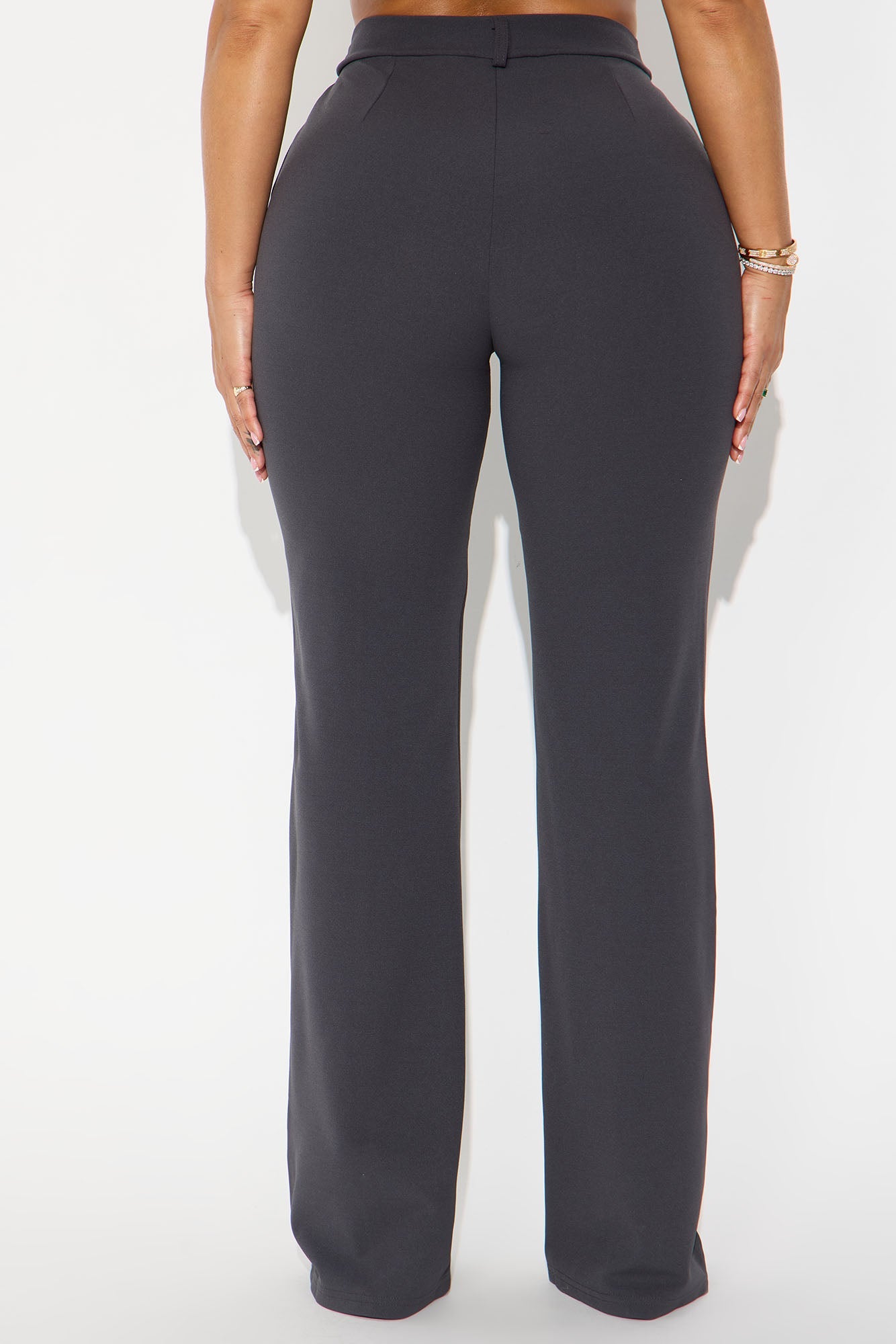 Tall Heidi Wide Leg Trouser Pant - Charcoal
