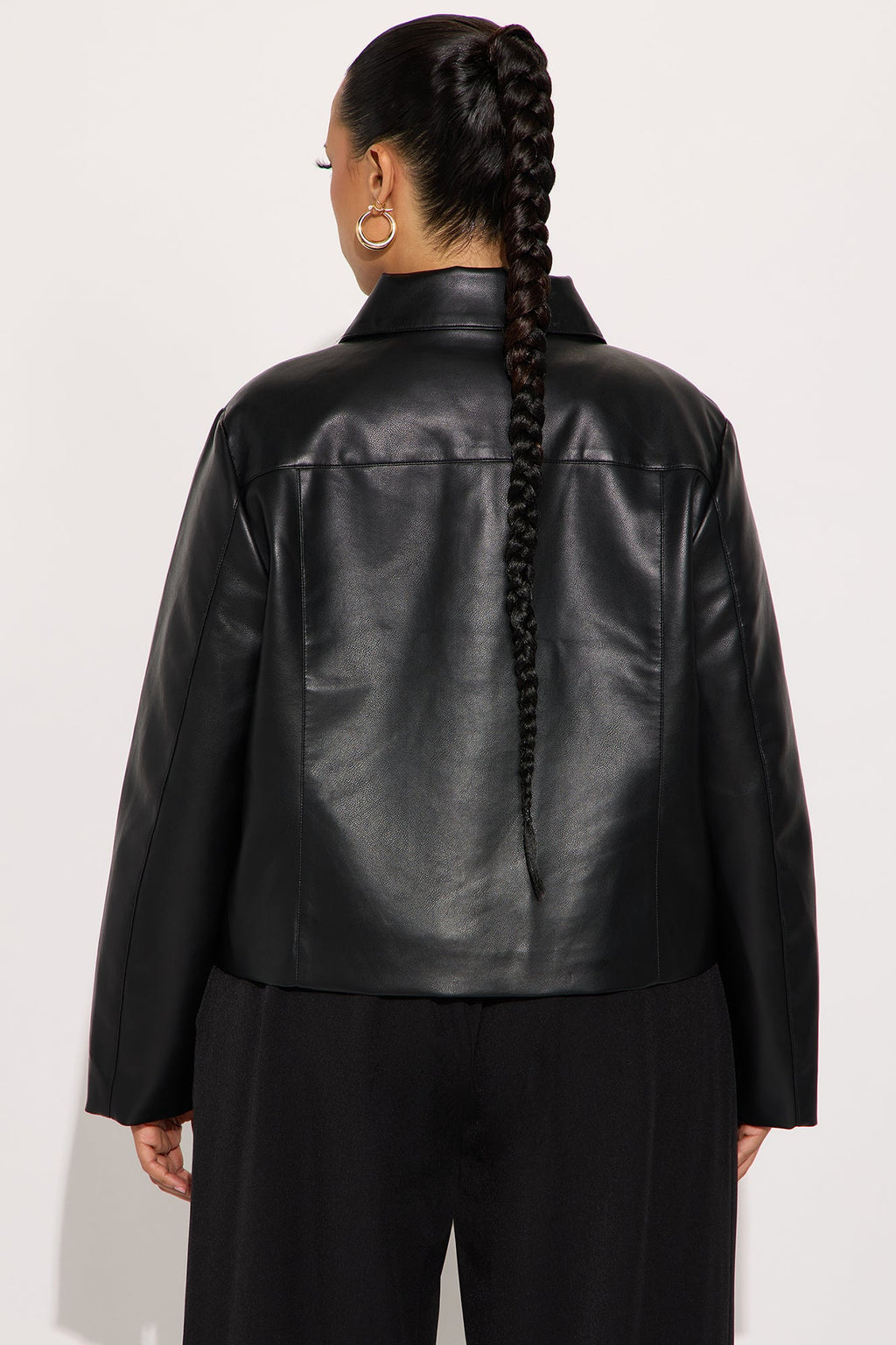 Jordan Faux Leather Jacket - Black