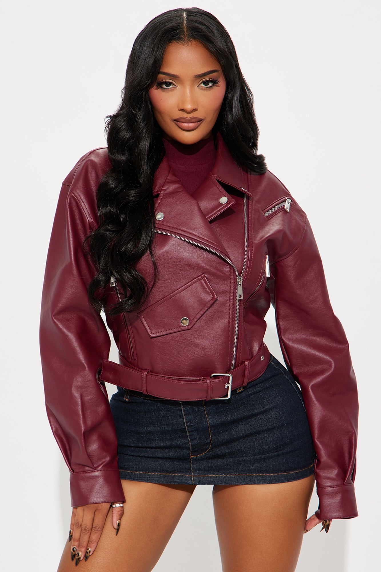 Heartbreaker Moto Jacket - Burgundy