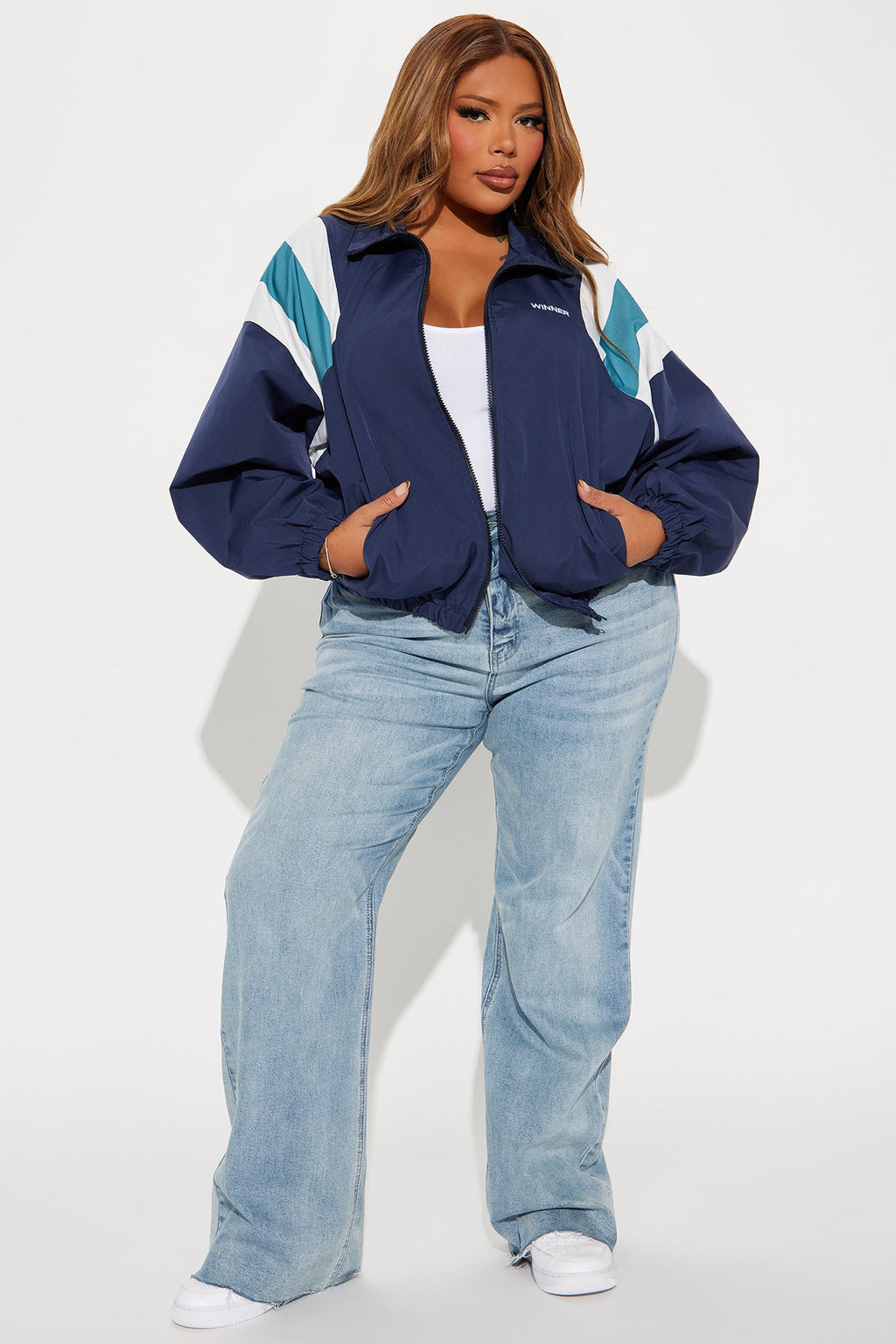 Nothing Like Me Windbreaker - Navy/combo