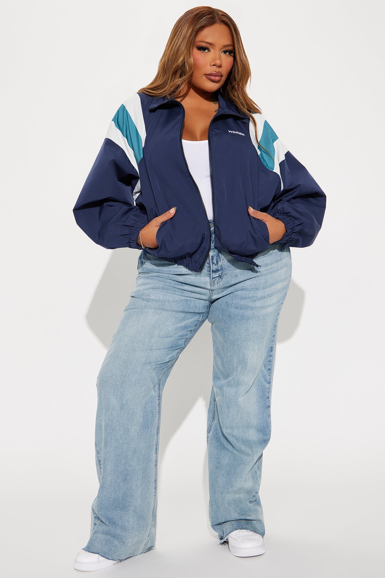 Nothing Like Me Windbreaker - Navy/combo