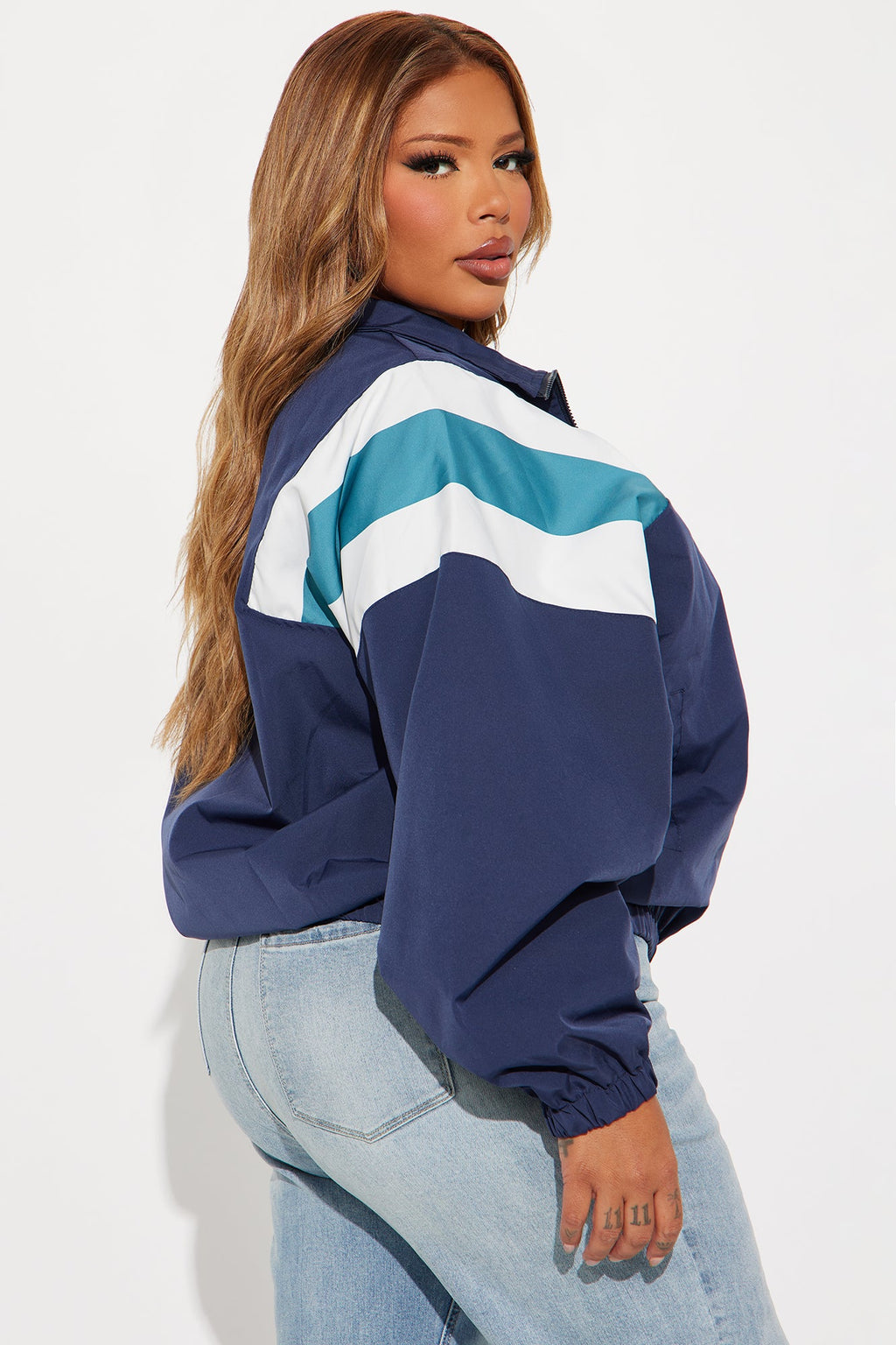 Nothing Like Me Windbreaker - Navy/combo