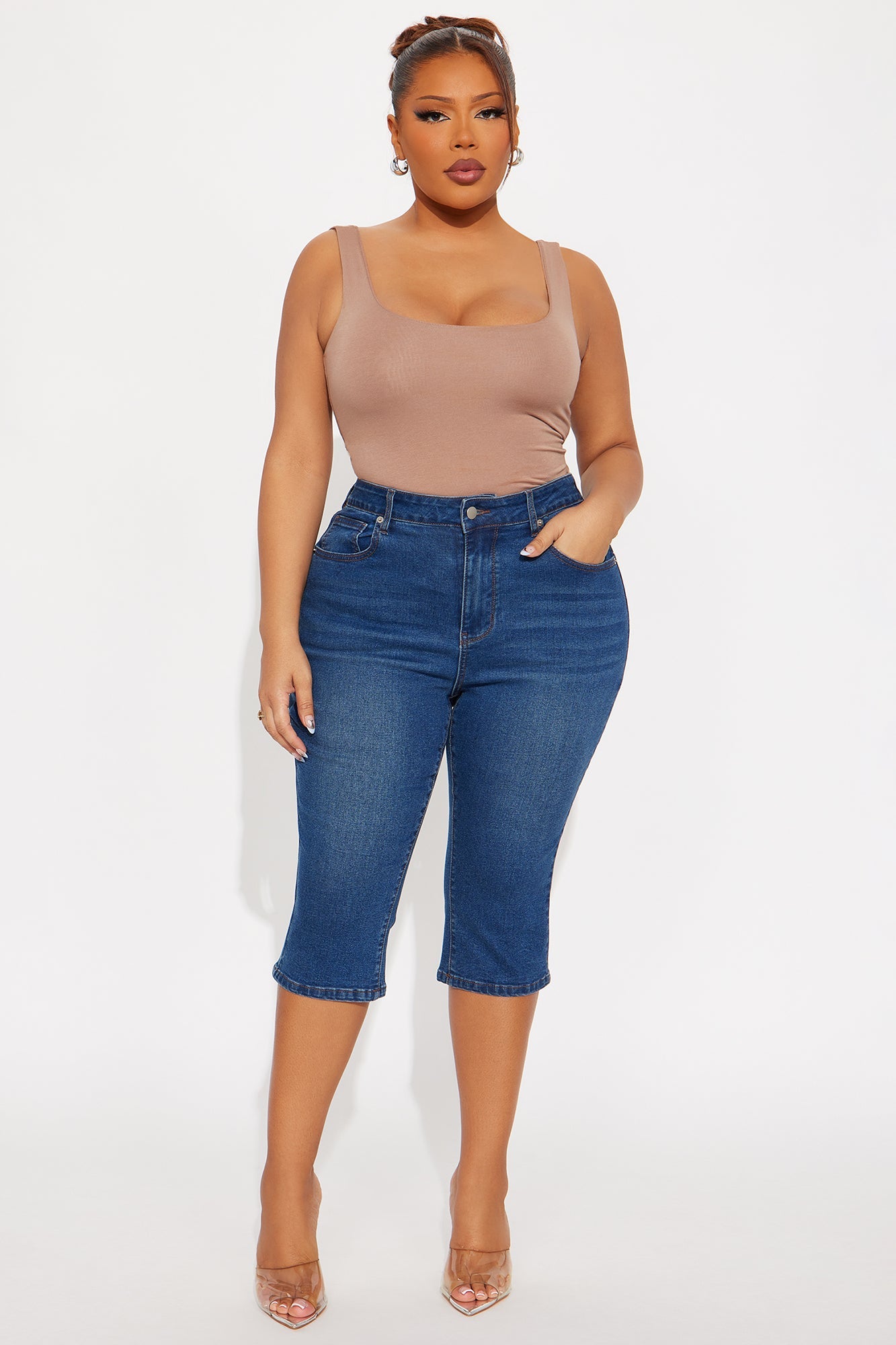 San Diego Skinny Capri Jeans - Dark Wash