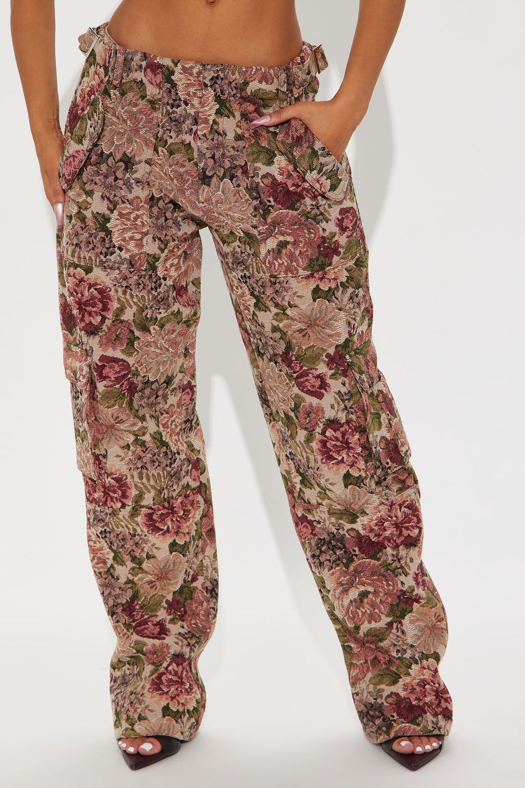 Expensive Taste Jacquard Cargo Pant - Mauve/combo