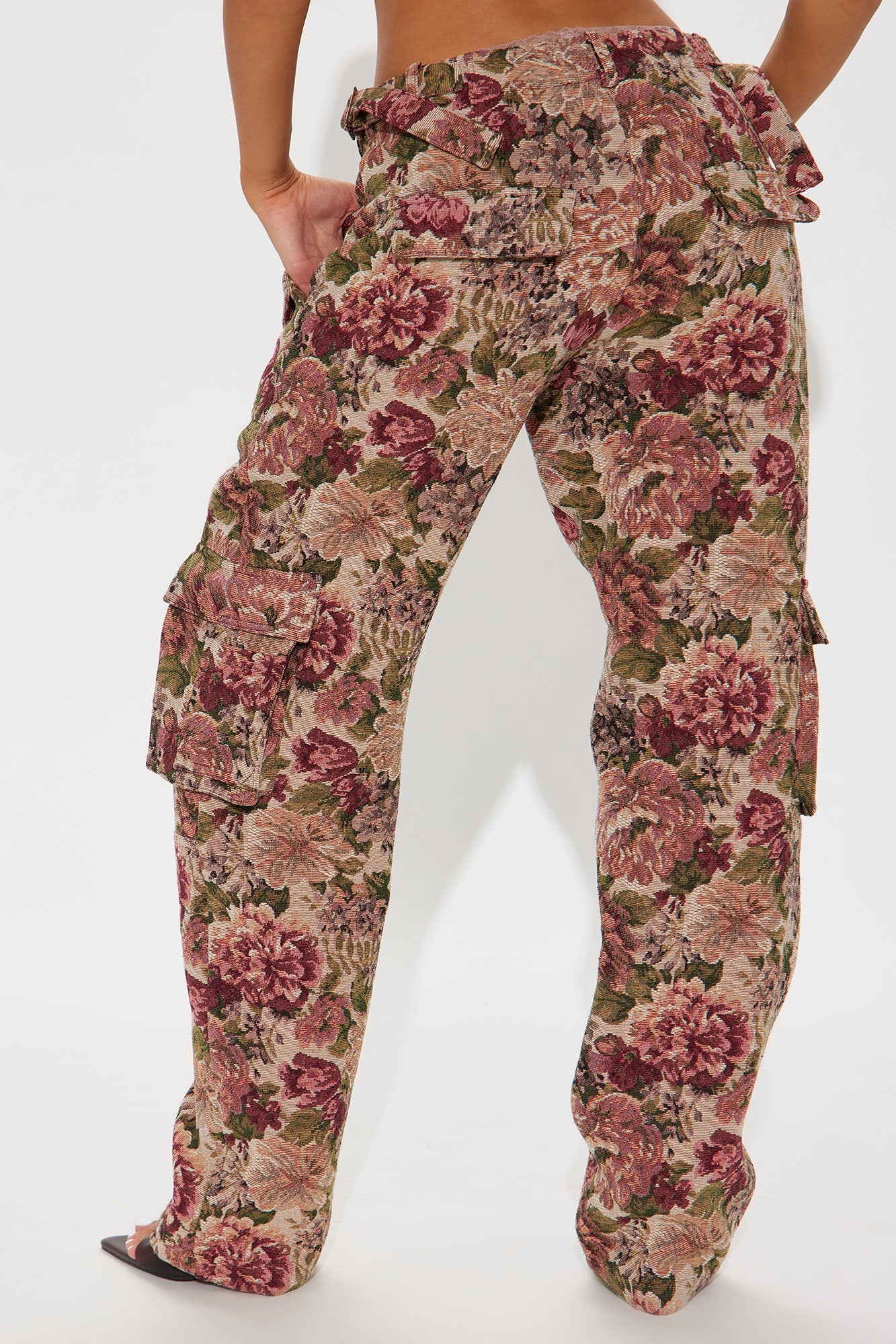 Expensive Taste Jacquard Cargo Pant - Mauve/combo