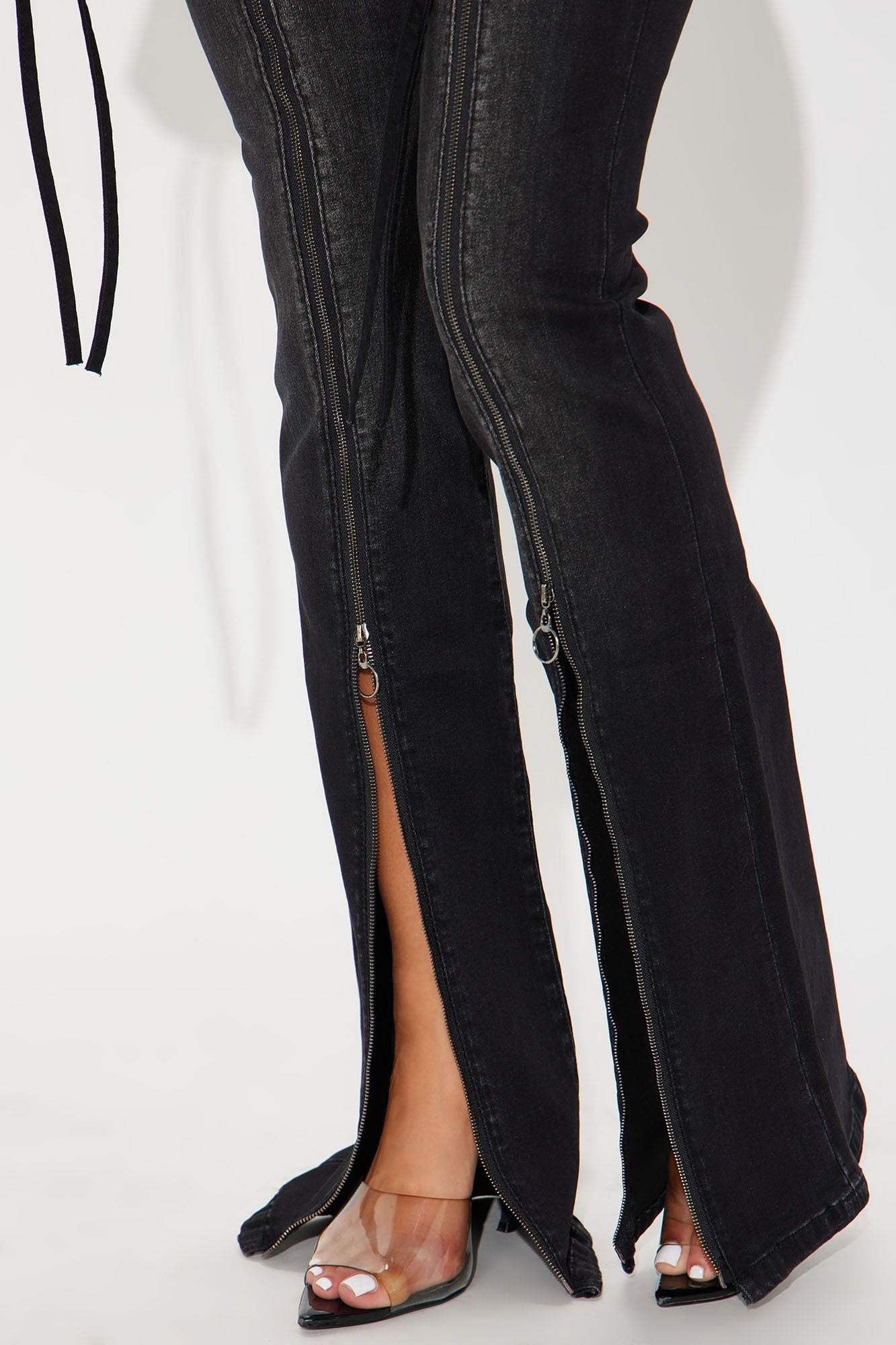 Tall Not So Basic Stretch Zipper  Bootcut Jeans - Black