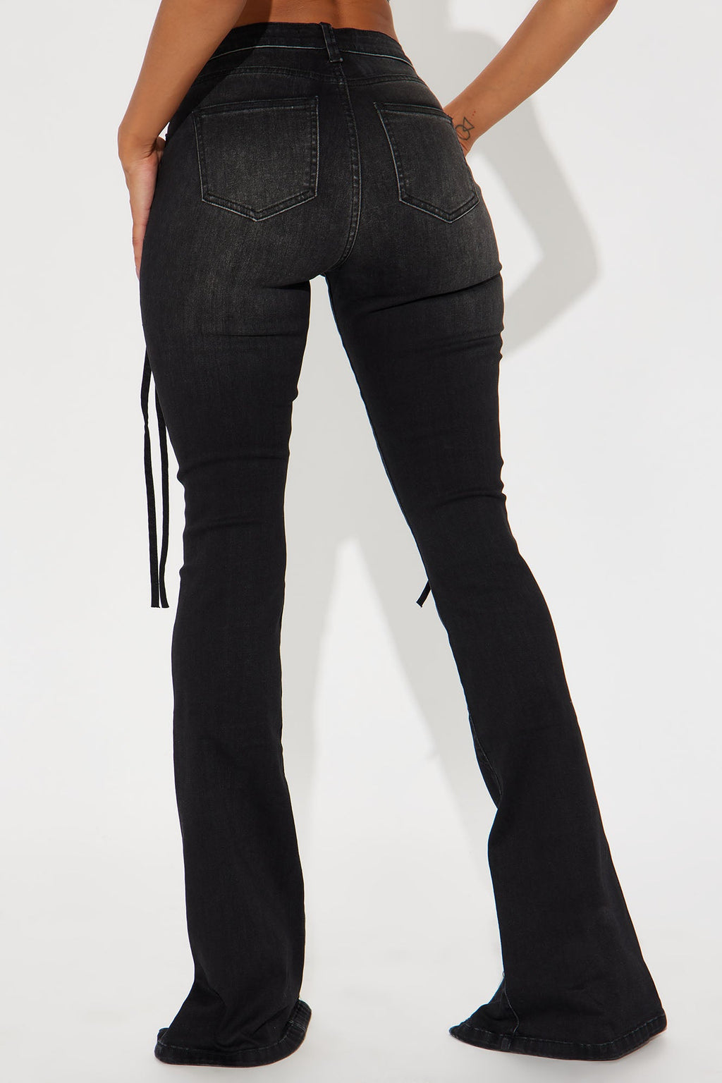 Tall Not So Basic Stretch Zipper  Bootcut Jeans - Black