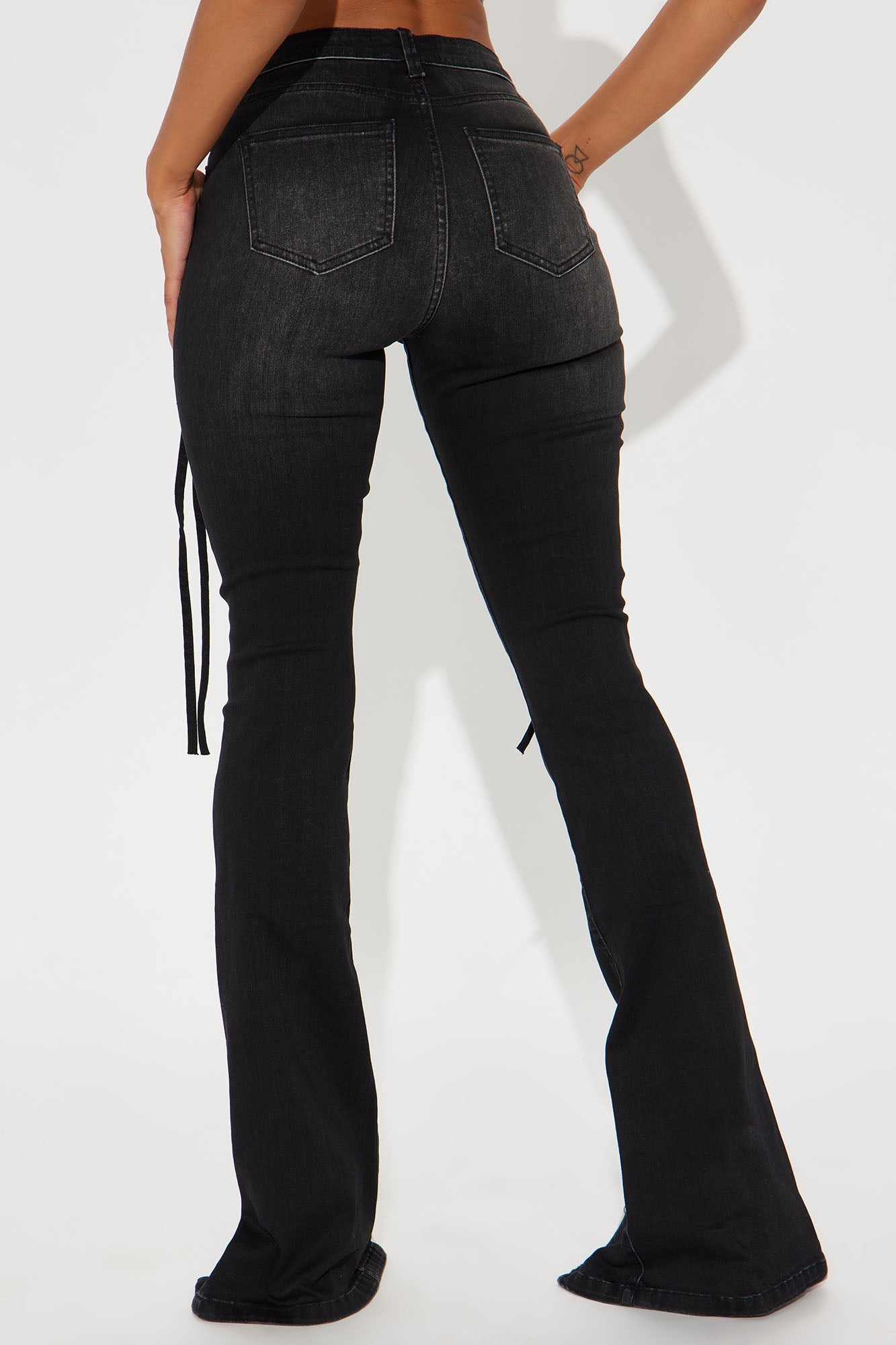 Tall Not So Basic Stretch Zipper  Bootcut Jeans - Black