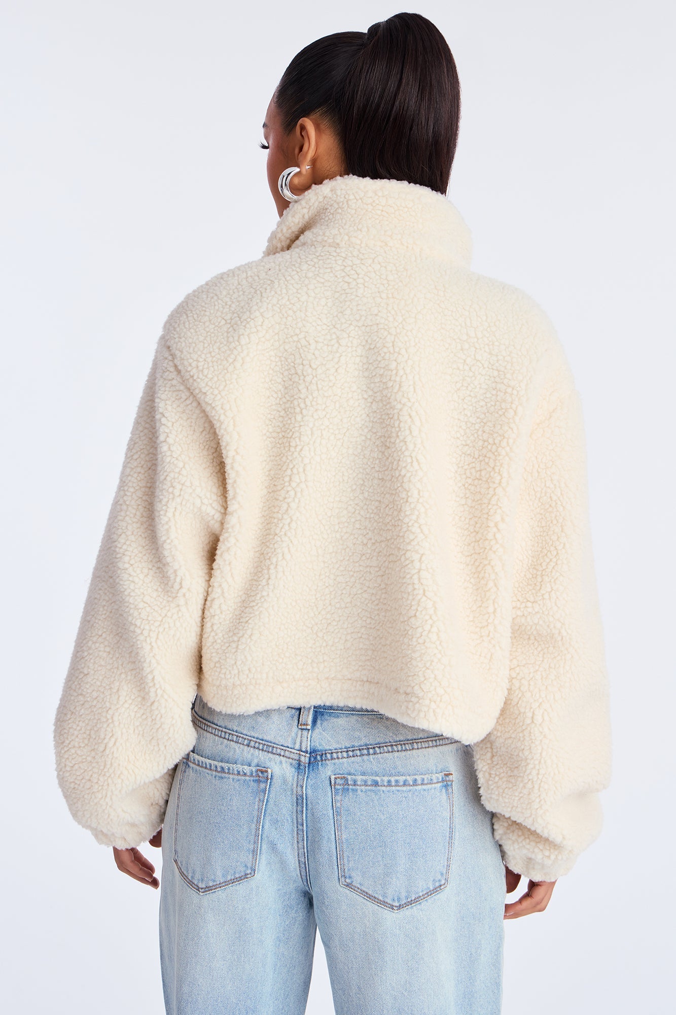 Cozy Cove Faux Sherpa Coat - Cream/combo