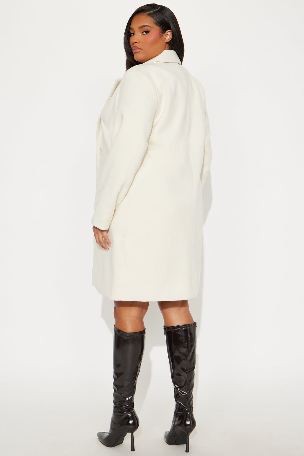 City Chic Coat - Ivory