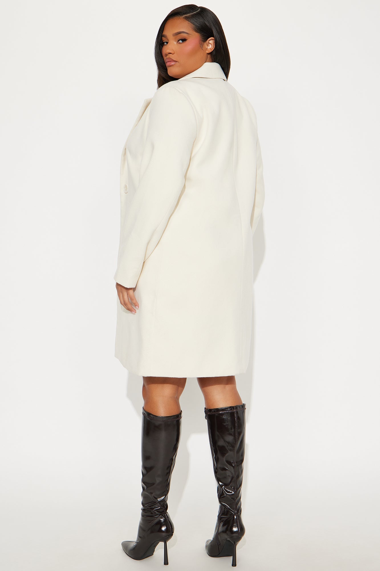 City Chic Coat - Ivory