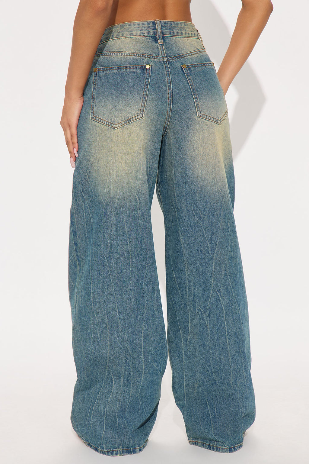 Livingston Loose Wide Leg Jeans - Vintage Wash