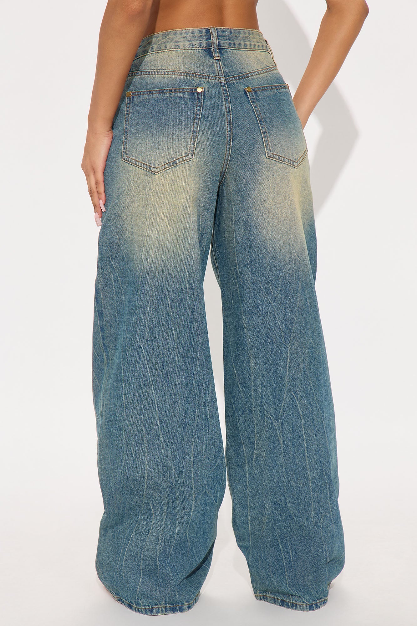 Livingston Loose Wide Leg Jeans - Vintage Wash