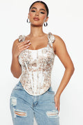 Something Special Corset Top - Ivory/combo