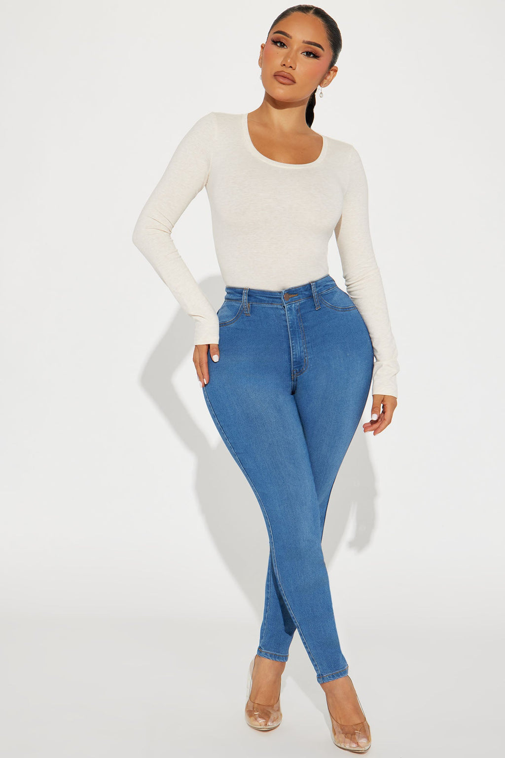 Briana Long Sleeve Top - Oatmeal