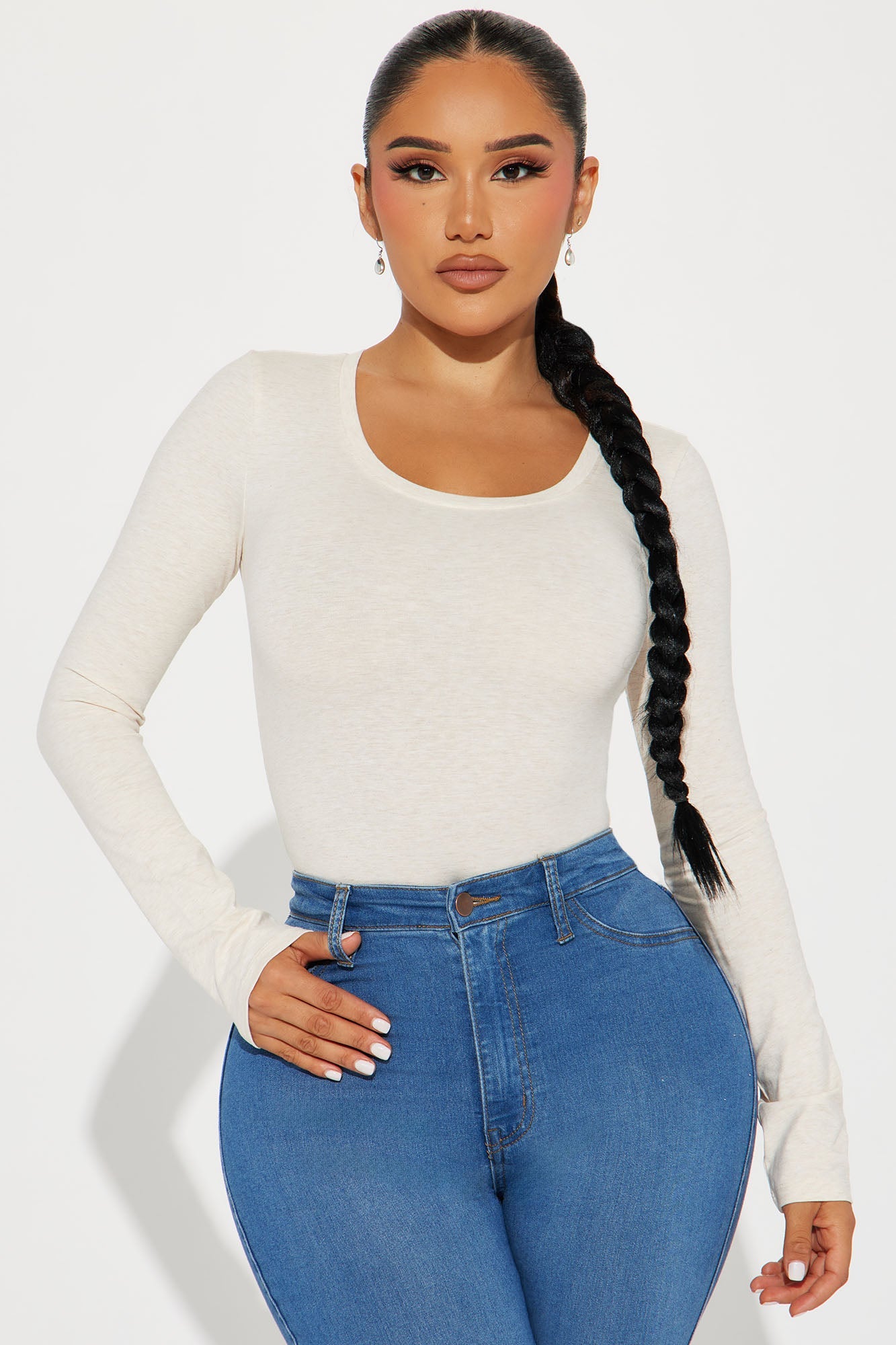 Briana Long Sleeve Top - Oatmeal