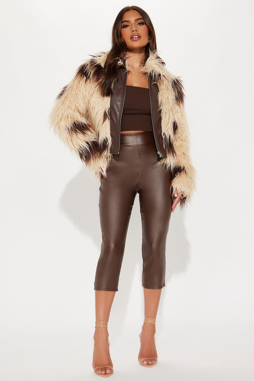 It's Your Moment Faux Fur Jacket - Cream/combo