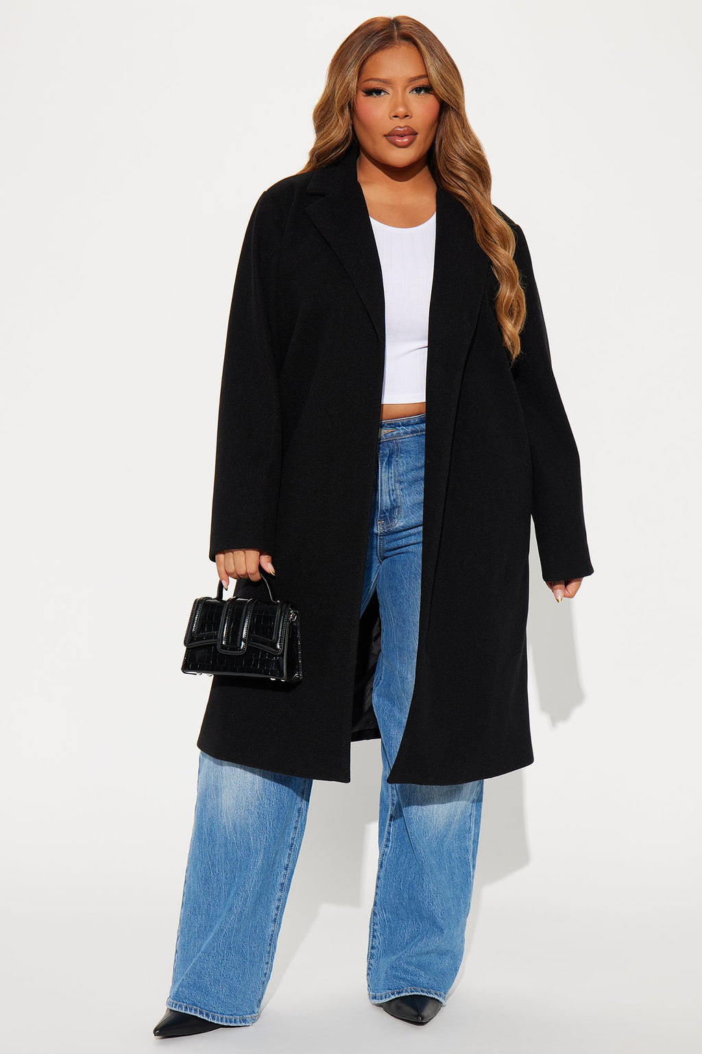 Natalie Wool Coat - Black