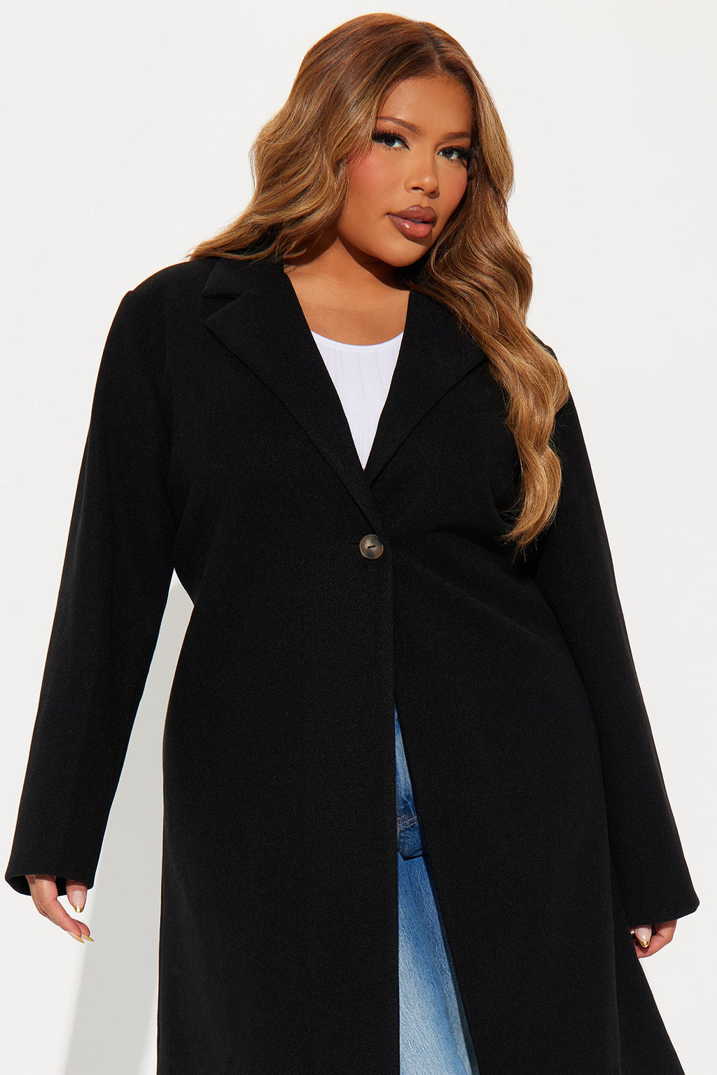 Natalie Wool Coat - Black